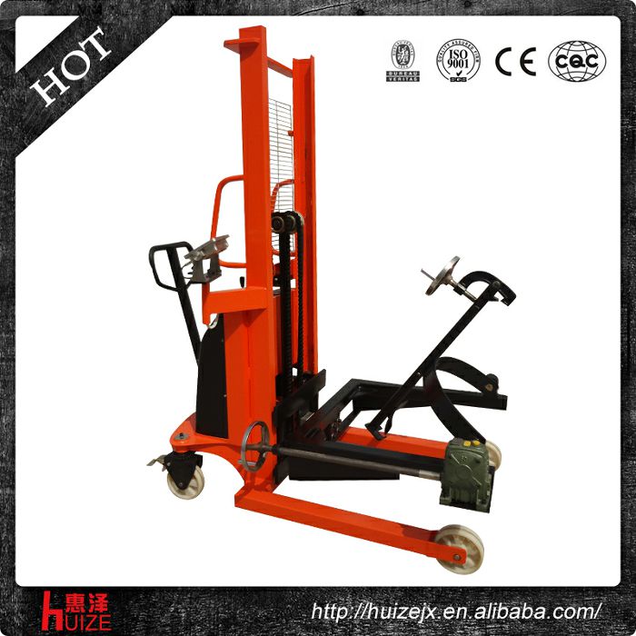 半電動(dòng)稱重油桶車（夾鐵桶，手搖翻轉(zhuǎn)倒料）2